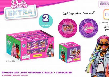 Barbie LED Brokatowa Piłka Mix Wzorów i Kolorów