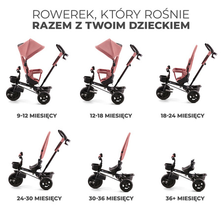 Kinderkraft Aveo Rowerek Trójkołowy Rose Pink