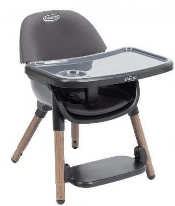 Graco Presti Krzesełko Dziecięce do Karmienia 3w1 Charcoal