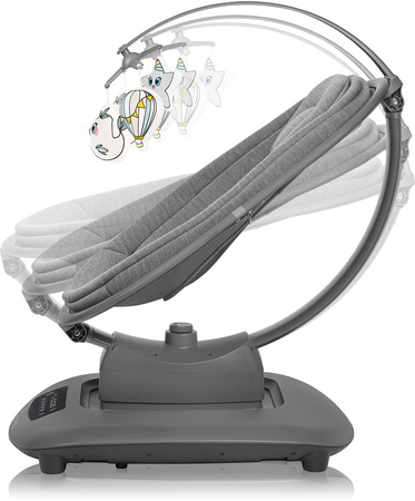 Lionelo Blossom elektryczny bujaczek dziecięcy Grey Concrete