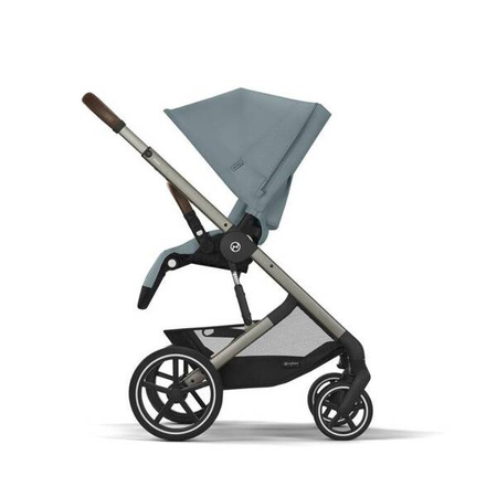 Cybex Balios S Lux Wózek Głęboko-Spacerowy Stormy Blue + Cybex Aton B2 i-Size Fotelik Samochodowy 0-13kg + Baza One Volcano Black
