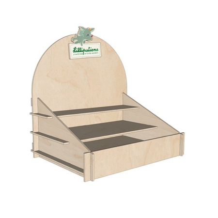 POS marketing Lilliputiens - ekspozytor na książeczki drewaniany