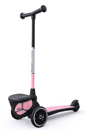 Scootandride Highwaykick 2 Lifestyle Hulajnoga Trójkołowa Balansowa ze Świecącymi Kółkami i Odblaskową Kierownicą 2+ Reflective Rose