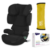 Cybex Solution X I-Fix Fotelik Samochodowy 15-50 kg Pure Black + Organizer BabySafe + Nakładka na Pas BabySafe