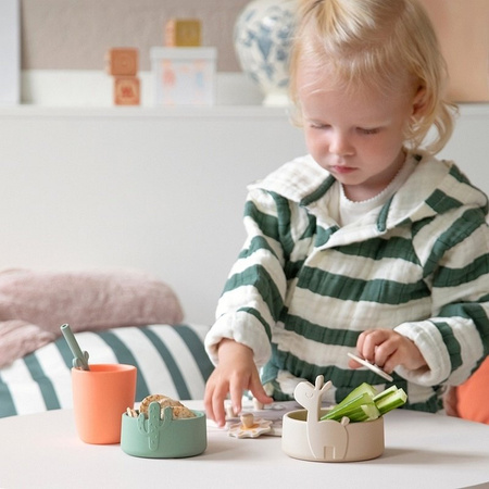 Done by Deer Miseczki Silikonowe Lalee Sand/Green 2szt.