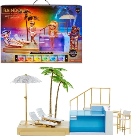 Rainbow High Color Change & Beach Club Playset Bas
