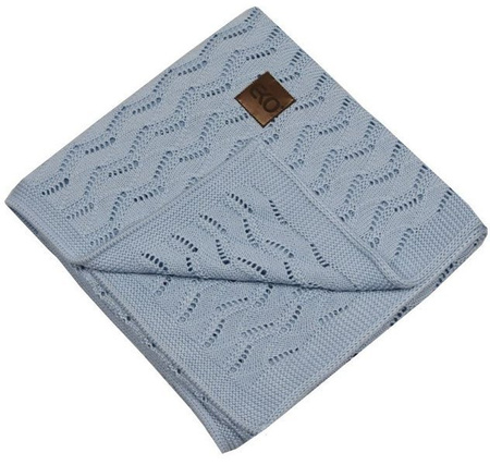 Kocyk Dzianinowy Bambusowy PLE-77  Niebieski