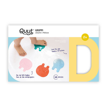 QUUT Przyssawki antypoślizgowe do wanny meduzy Grippi Jellyfish 16 sztuk