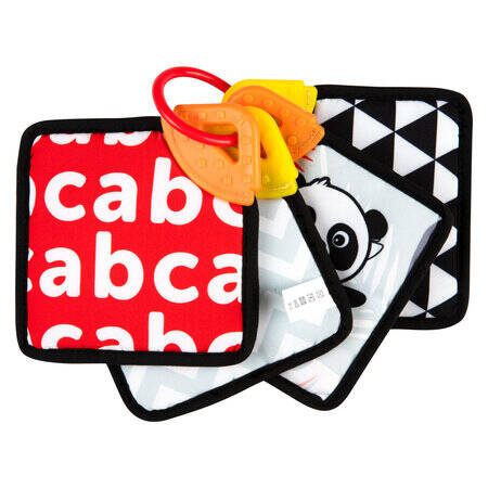 Canpol Babies Miękkie Kontrastowe Karty Sensoryczne z Gryzak BabiesBoo 68/096prom 