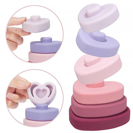 Baby in World Wieża Silikonowa Serca Dusky Lilac