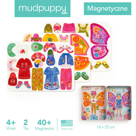 Mudpuppy Magnetyczne postacie Radosne motyle 4+
