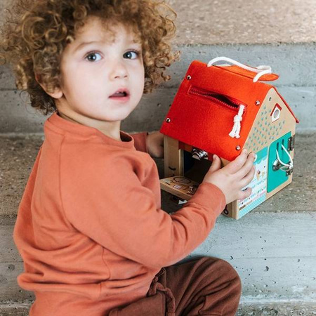 Lilliputiens Drewniany Domek Manipulacyjny Z Zamkami Lisek Włamywacz 3 Lata+