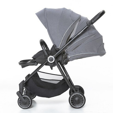 Espiro Galaxy Wózek Głęboko-Spacerowy + Gondola Una + Adaptery Zestaw 2w1 07 Grey Center + Gry Center