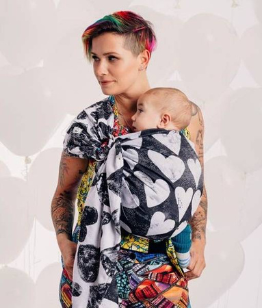 LennyLamb Żakardowa Chusta Kółkowa o Noszenia Dzieci Lovka Klasyczna r.S  100% Bawełna