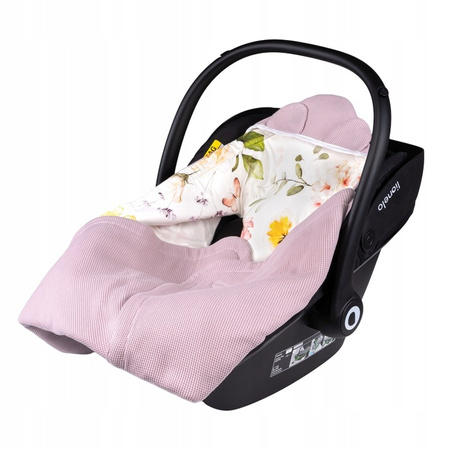 Lionelo Travel Swaddle Blanket otulacz do fotelika Pink Flower