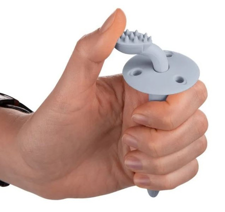 Canpol babies silikonowa szczoteczka- gryzaczek z ogranicznikiem 51/500_blu Niebieski