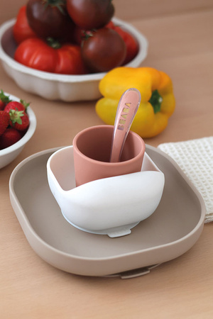 Beaba Komplet naczyń z silikonu z przyssawką Terracotta (stary indeks: 913591)