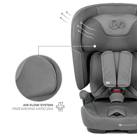 Kinderkraft FIX2GO Fotelik Samochodowy 9-36 kg Szary