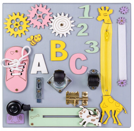 3toysm Tablica Manipulacyjna Sensoryczna Montessori Mała