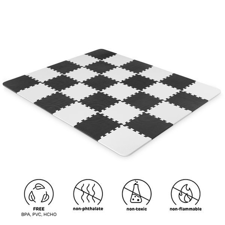 Kinderkraft Luno Mata Piankowa Puzzle Black