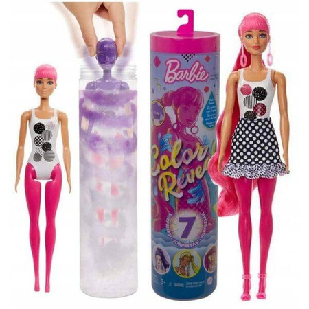 Barbie Lalka Color Reveal Monochrom