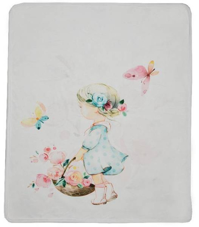 Eko Dwustronny Kocyk Panelowy Dziewczynka