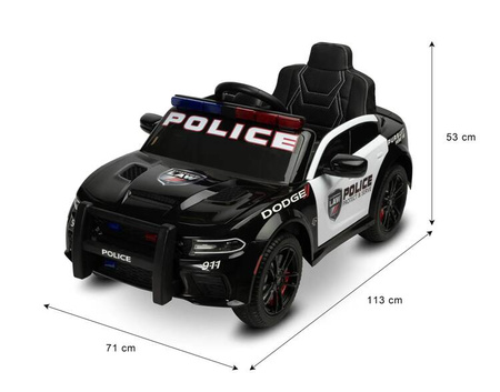 Toyz Dodge Charger Policja Pojazd na Akumulator White