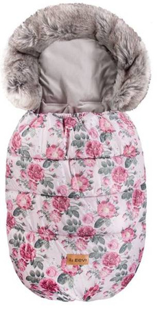 Eevi Roses Śpiwór Do Wózka Różowy w Kwiaty