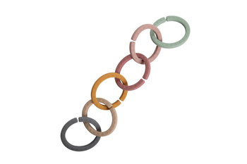 Bo Jungle Silikonowe kółka, zawieszka gryzak 6 sztuk