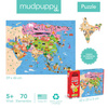 Mudpuppy Puzzle konturowe Mapa Azji 70 elementów 5+