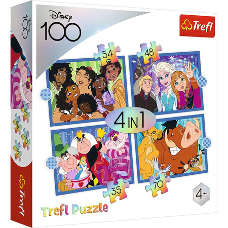 Trefl Puzzle - _4w1_ - Wesoły świat Disneya / Disney 100