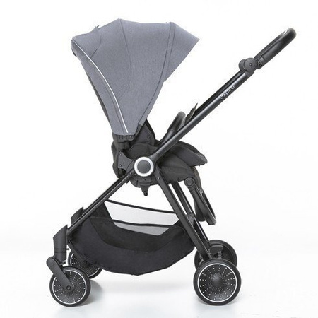 Espiro Galaxy Wózek Głęboko-Spacerowy + Gondola Una + Adaptery Zestaw 2w1 07 Gray Center + Graphite Street
