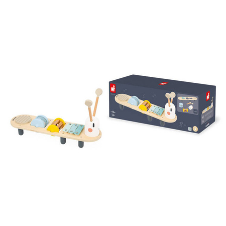 Janod Drewniany muzyczny ministolik Dżdżownica Sweet Cocoon 12 m +