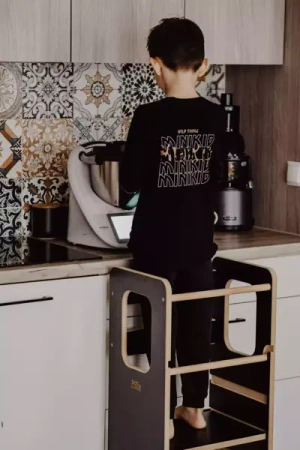 Baby Wood Slim M Kitchen Helper Czarny 