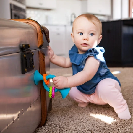 Fat Brain Toy Bobo Grzechotka Przyssawka Niebieska