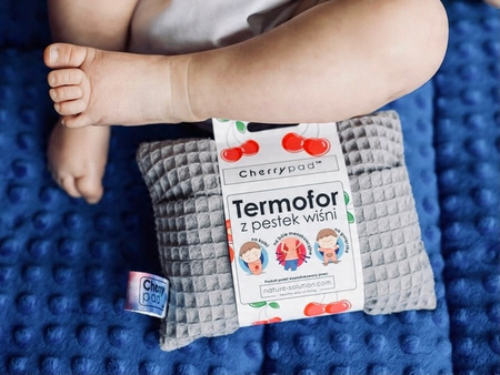 Cherrypad Wafel Termofor z Pestkami Wiśni Szary