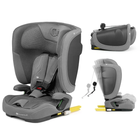 Kinderkraft FIX2GO Fotelik Samochodowy 9-36 kg Szary
