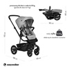[OUTLET] Easywalker Harvey 2 Wózek głęboko-spacerowy (zawiera stelaż, siedzisko z budką i pałąkiem)  Stone Grey
