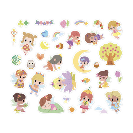 Janod Naklejki na arkuszach 200 szt. Wróżki 3+