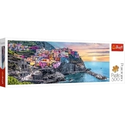 Trefl Puzzle Panoramiczne 500 Elementów Vernazza o Zachodzie Słońca Włochy