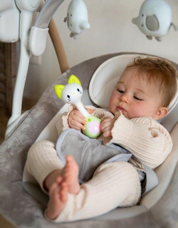 Bo Jungle Sensoryczna grzechotka gryzak Light&Music KOTEK