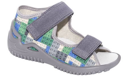 Zetpol Kapcie Dziecięce Oliwier Szare Klocki Rozmiar 20