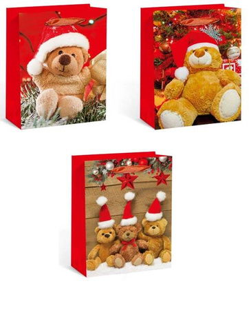 W&K Torebka Upominkowa L Mix Świątecznych Wzorów