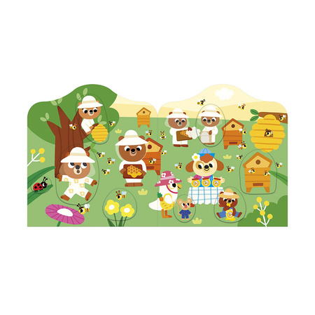 Janod Książeczka do wyklejania z naklejkami Ogród 18m+