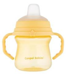 Canpol Babies FirstCup Kubek z Silikonowym Ustnikiem 150ml Żółty 56/614_yel