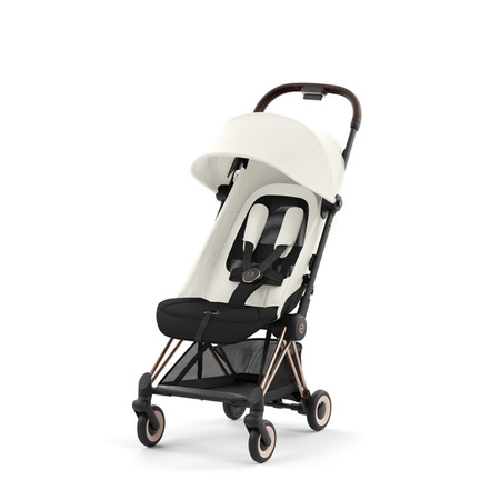 Cybex Coya Wóżek Spacerowy Rama Rosegold Off White + Cybex Coya Moskitiera Black