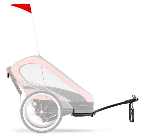 [OUTLET] Cybex Zeno Siedzisko Przyczepki Do Biegania Do Roweru Cybex Sports  Silver Pink
