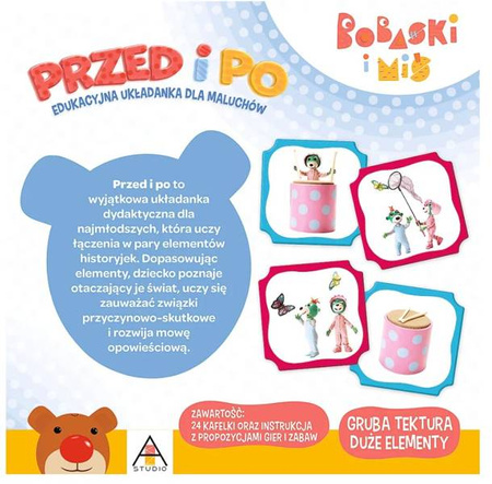 Trefl Przed i Po Bobaski i Miś Edukacyjna Układanka 