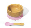 Avanchy Baby Bambusowa Miseczka z Przyssawką i Łyżeczką 4m+ Pink