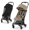 Cybex Coya Wózek Spacerowy Rama Matt Black Cozy Beige + Cybex Coya Moskitiera Black	